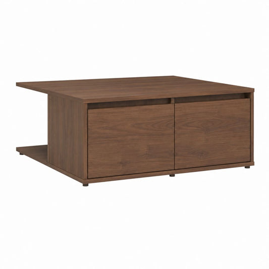 Couchtisch mit Stauraum Nussbaumdekor Holzwerkstoff rechteckig 100 x 60 x 40 cm
